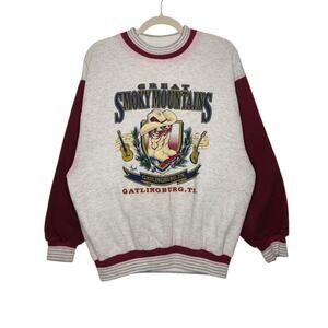 Vintage Gatlinburg TN Great Smoky Mountains Crewneck Sweatshirt Nature Art
